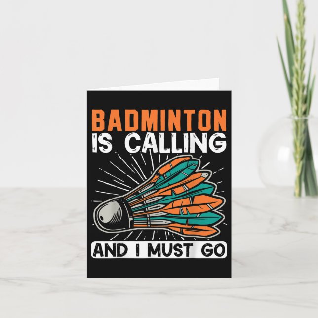 Badminton ringer och jag måste gå i pennan kort (Framsida)