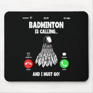 Badminton ringer och jag måste gå i pennan musmatta