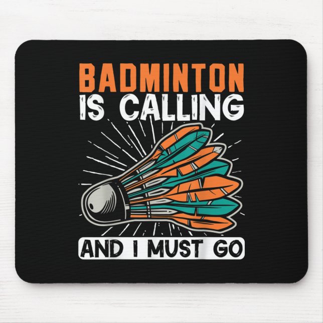 Badminton ringer och jag måste gå i pennan musmatta (Framsidan)