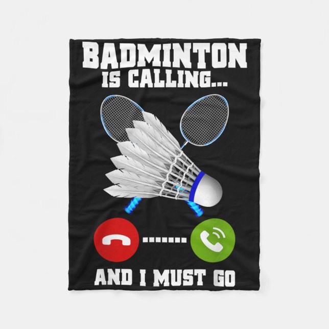 Badminton ringer och jag måste gå tillbaka till Ba Fleecefilt (Framsidan)