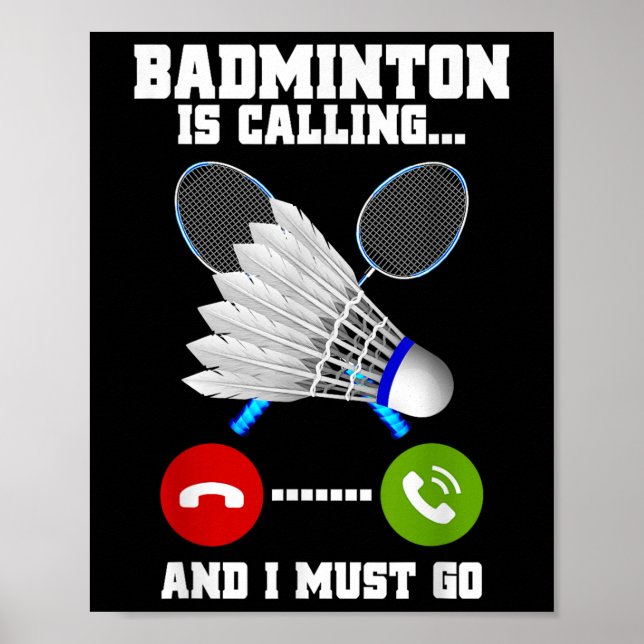 Badminton ringer och jag måste gå tillbaka till Ba Poster (Framsidan)