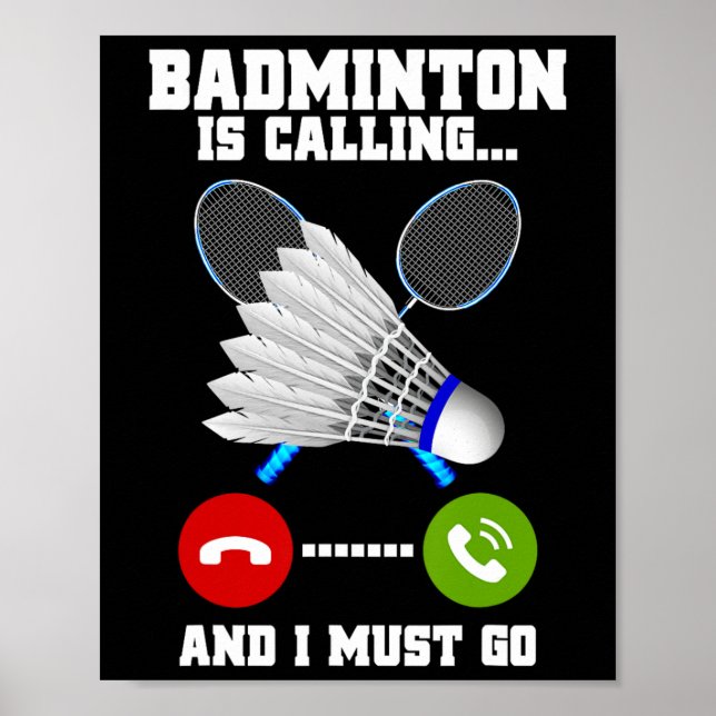 Badminton ringer och jag måste gå tillbaka till Ba Poster (Framsidan)