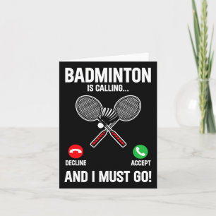 Badminton ringer och jag måste spela idrott Sh Kort