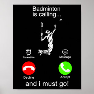 Badminton ringer poster