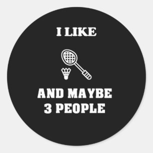 Badminton Runt Klistermärke