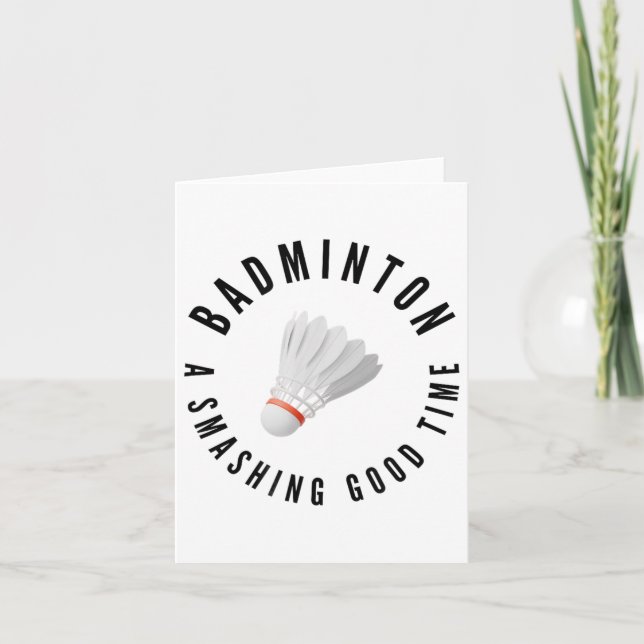 Badminton_ Sblinkande Bra Time, Badminton Shuttle Kort (Framsida)