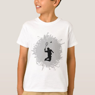 Badminton Scribble Stil Tee