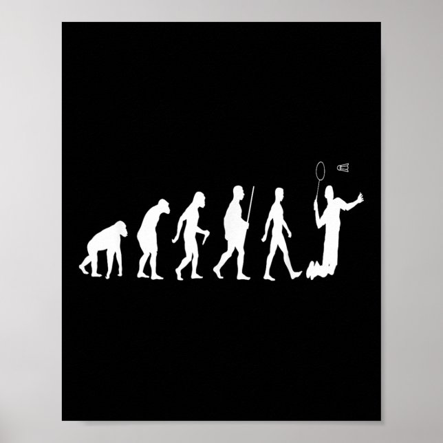 Badminton Shirt Badminton evolution of Badminton t Poster (Framsidan)