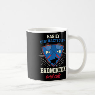 Badminton Shirt Funny Cat Lover Badminton Player G Kaffemugg