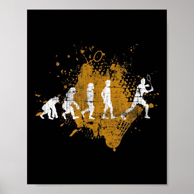 Badminton Shuttle Badminton Player Evolution Poster (Framsidan)