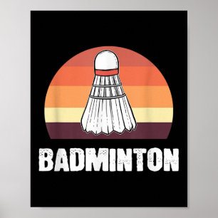 Badminton Shuttle Badmintonspelare Poster