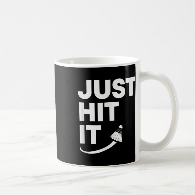 Badminton Shuttle, bara Slått det, Strik A Shuttle Kaffemugg (Höger)