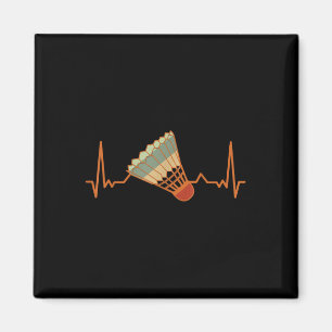 Badminton Shuttle Court Game Sport Heartslag Badmi Magnet