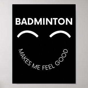 Badminton Shuttle Court Racket Sport känner Bra Poster
