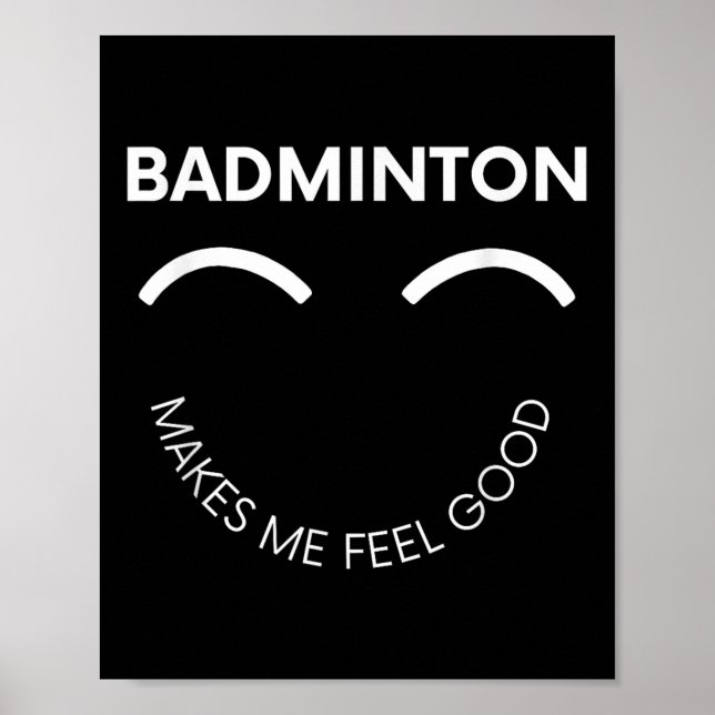 Badminton Shuttle Court Racket Sport känner Bra Poster (Framsidan)