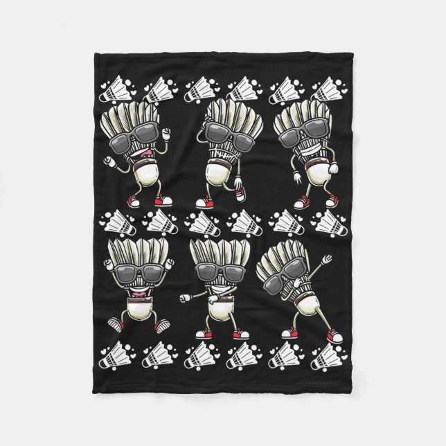 Badminton Shuttle Dancing 4 Fleecefilt (Framsidan)