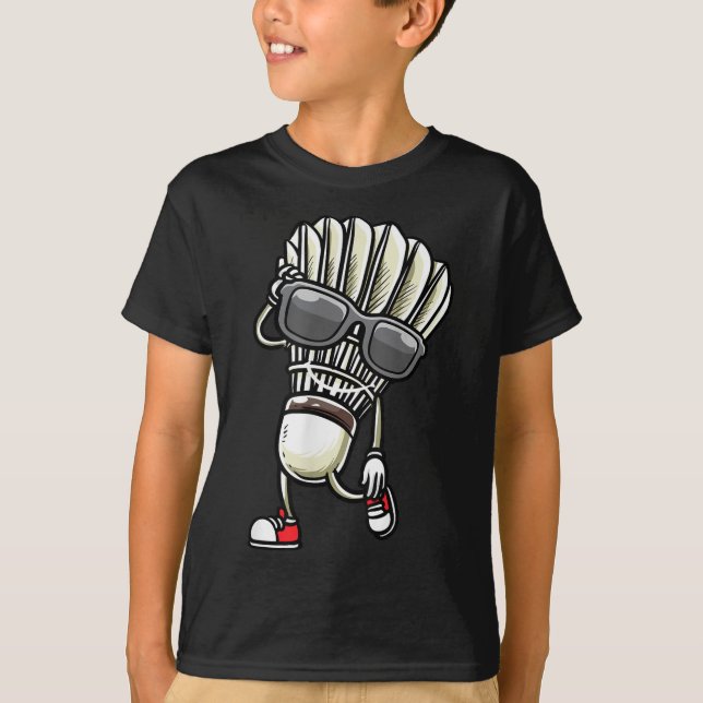 Badminton Shuttle Dansar  T Shirt (Framsida)