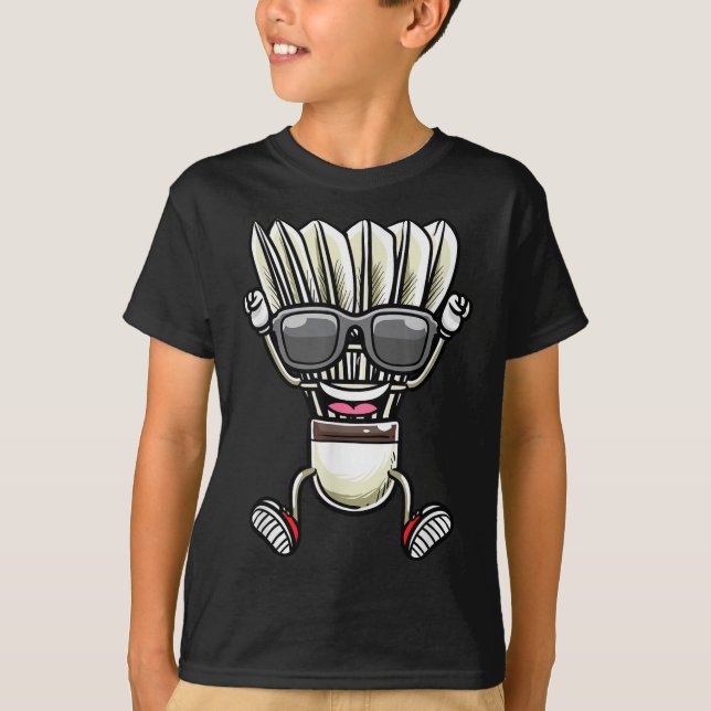 Badminton Shuttle Dansar  T Shirt (Framsida)