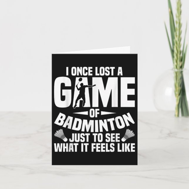 Badminton Shuttle En gång förlorad Shuttle Spelare Kort (Framsida)