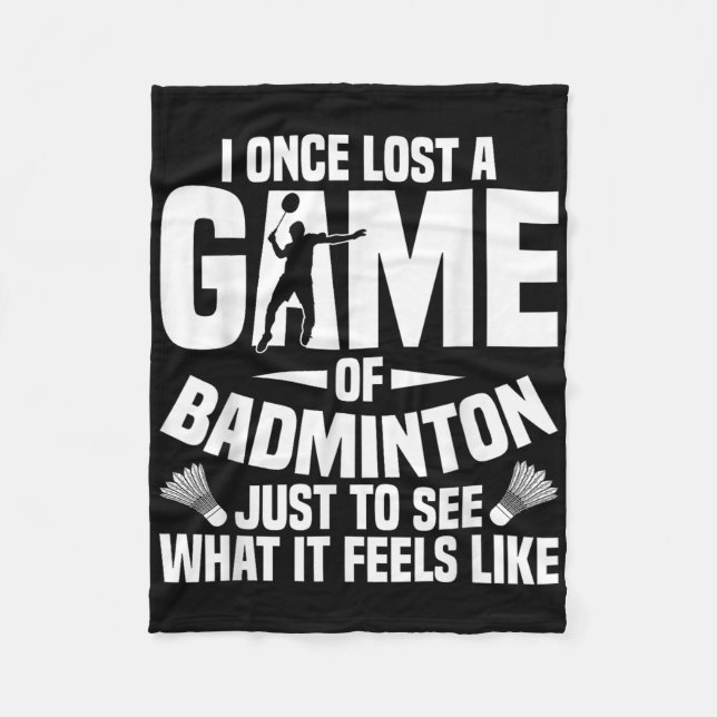 Badminton Shuttle Gång Borttappad Shuttle Player B Fleecefilt (Framsidan)