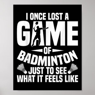 Badminton Shuttle Gång Borttappad Shuttle Player B Poster