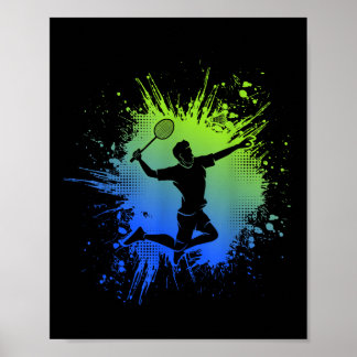 Badminton Shuttle Kids Youth Boys Poster