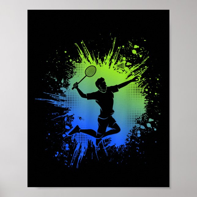 Badminton Shuttle Kids Youth Boys Poster (Framsidan)