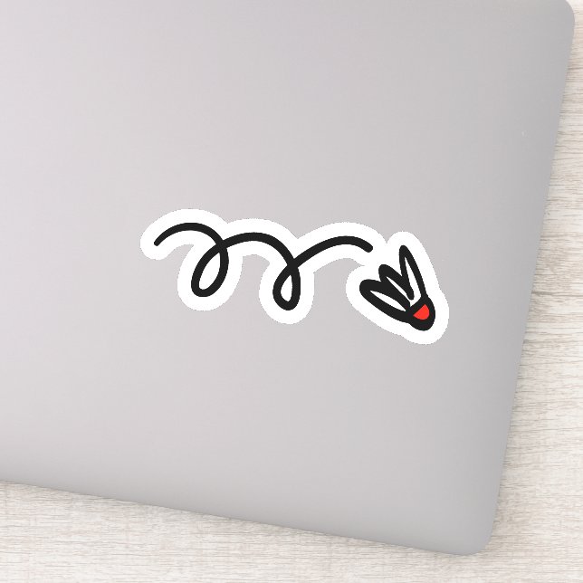 Badminton shuttle kontur vinyl dekal (Detalj)