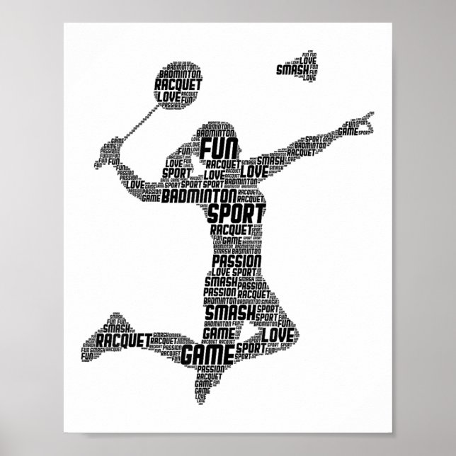 Badminton Shuttle Kvinnor Flickor  Poster (Framsidan)