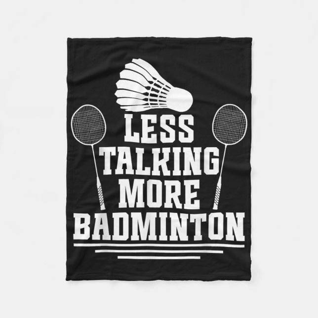 Badminton Shuttle Less Talking Badminton Player Fleecefilt (Framsidan)