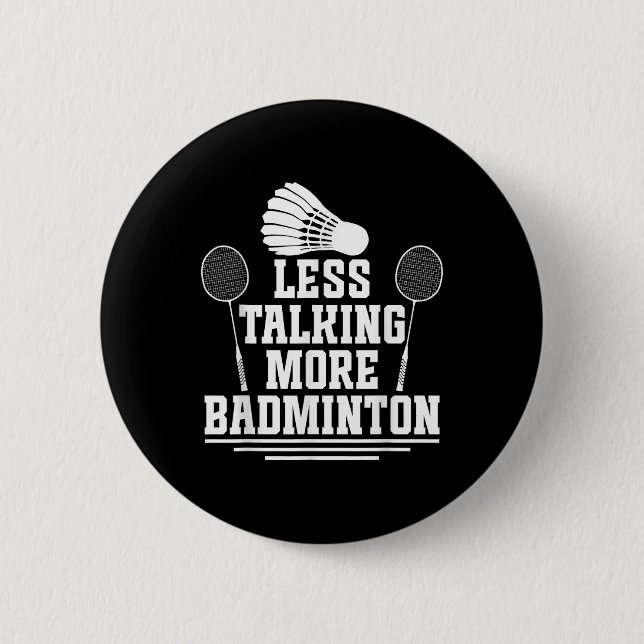 Badminton Shuttle Less Talking Badminton Player Knapp (Framsida)