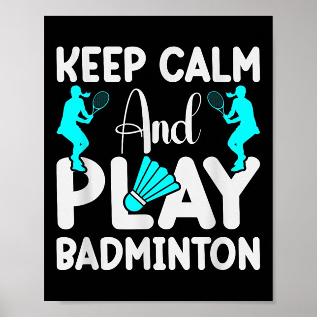 Badminton Shuttle Racket Badminton Player 3  Poster (Framsidan)