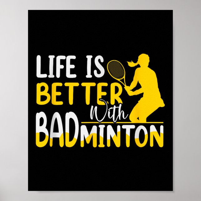 Badminton Shuttle Racket Badminton Player _8 Poster (Framsidan)