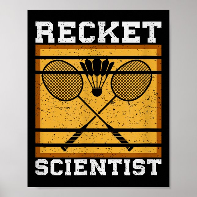 Badminton Shuttle Racket Badminton Player  Poster (Framsidan)