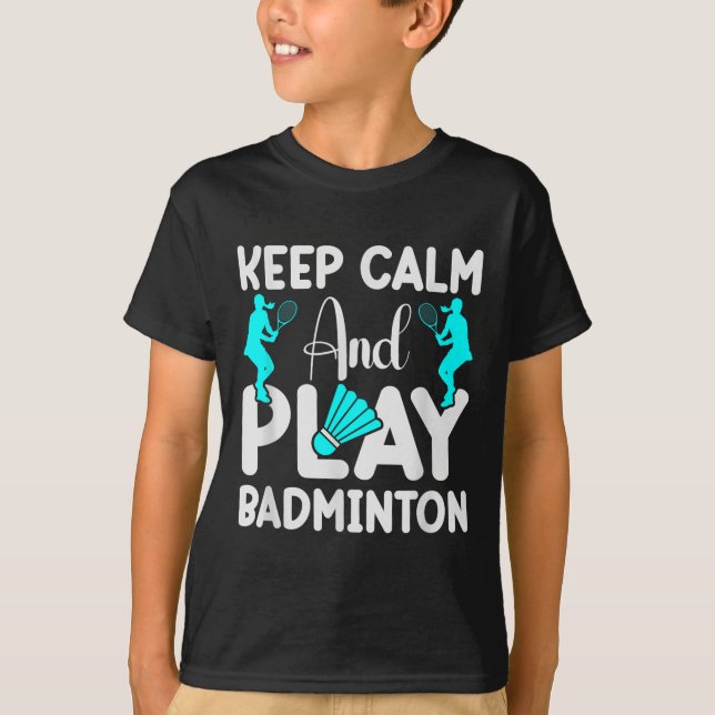 Badminton Shuttle Racket Badminton Spelare 3  T Shirt (Framsida)