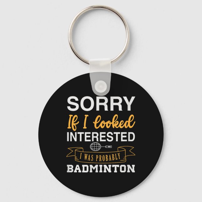 Badminton Shuttle Racket Badmintonspelare 0  Nyckelring (Framsida)