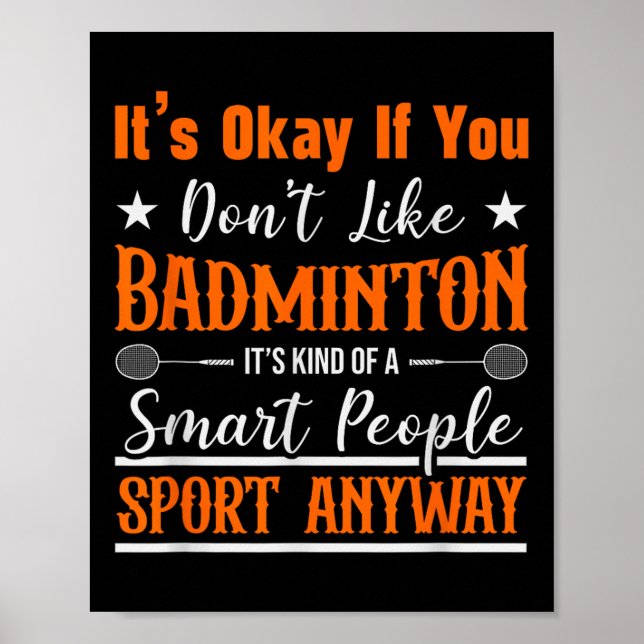 Badminton Shuttle Racket Badmintonspelare  Poster (Framsidan)