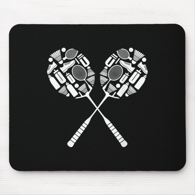Badminton Shuttle Racket Equipment Icon Silhouette Musmatta (Framsidan)