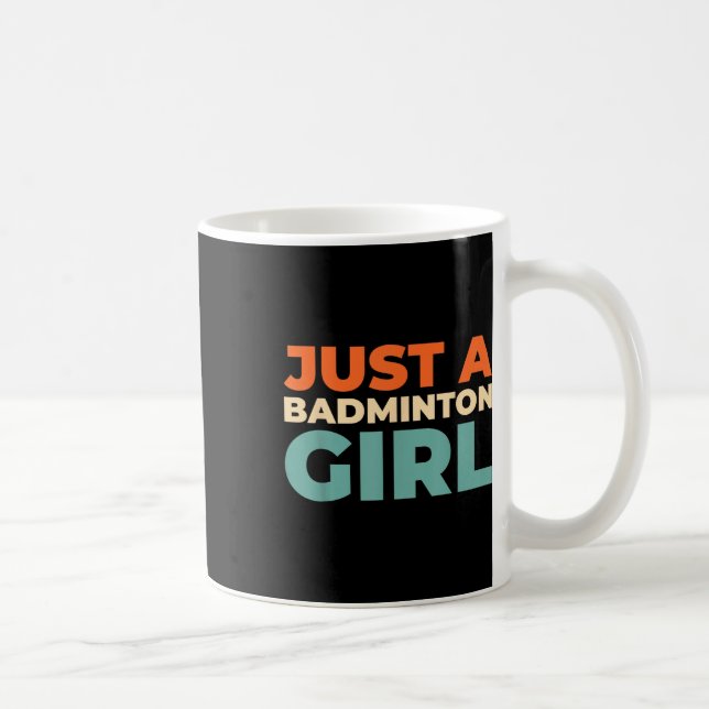 Badminton Shuttle - Racket Player bara en Badminto Kaffemugg (Höger)
