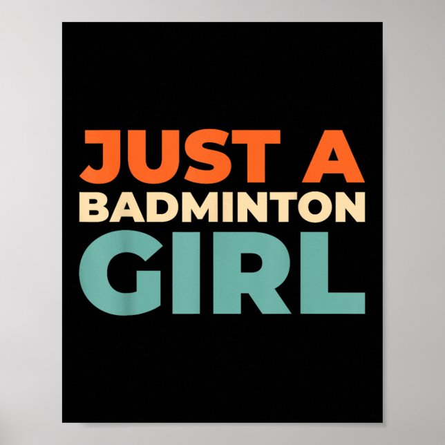 Badminton Shuttle - Racket Player bara en Badminto Poster (Framsidan)