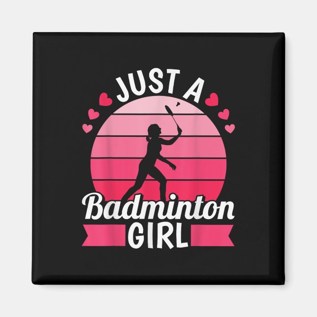 Badminton Shuttle Racket - Rackethjulet Bara En Ba Magnet (Framsidan)
