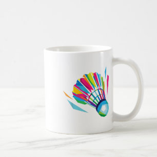 Badminton Shuttle Racket Sport Badminton Popkonst Kaffemugg