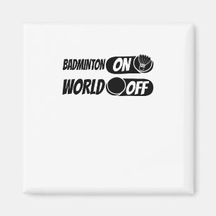 Badminton Shuttle Racket - Team Badminton World Magnet