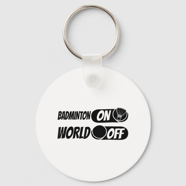 Badminton Shuttle Racket - Team Badminton World Nyckelring (Framsida)