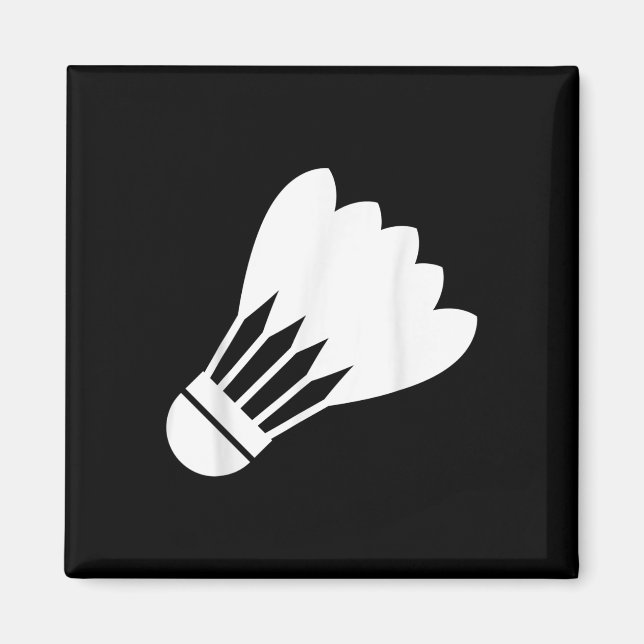 Badminton Shuttle Roligt Sport Spelare Cool Presen Magnet (Framsidan)