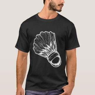 Badminton Shuttle Sketch Badmintonist T Shirt