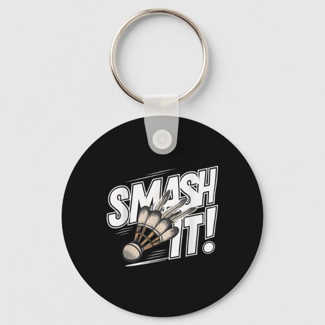 Badminton Shuttle Smash Nyckelring (Framsida)