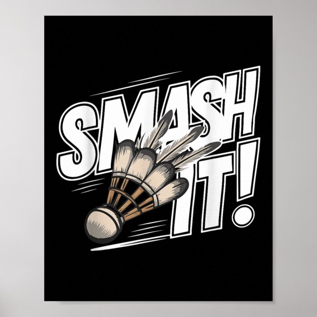 Badminton Shuttle Smash Poster (Framsidan)