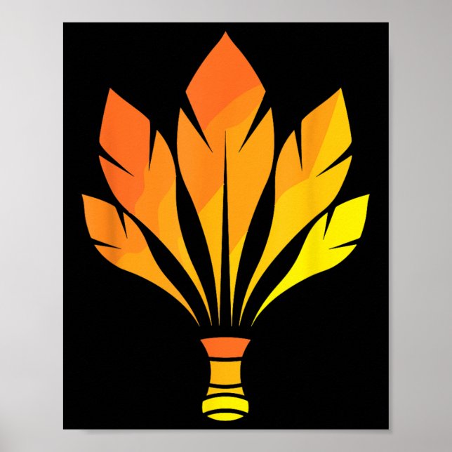 Badminton Shuttle Spelare Fjäderboll  Poster (Framsidan)