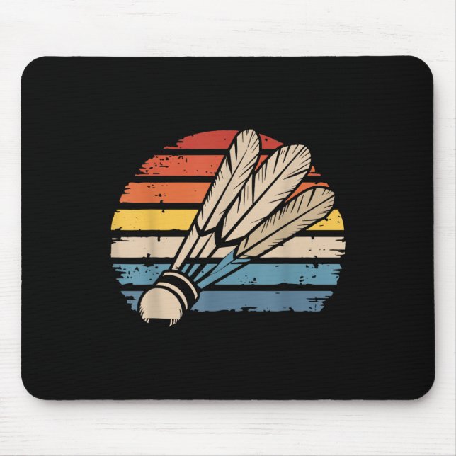 Badminton Shuttle Sunset Distress Funny Shuttle Musmatta (Framsidan)